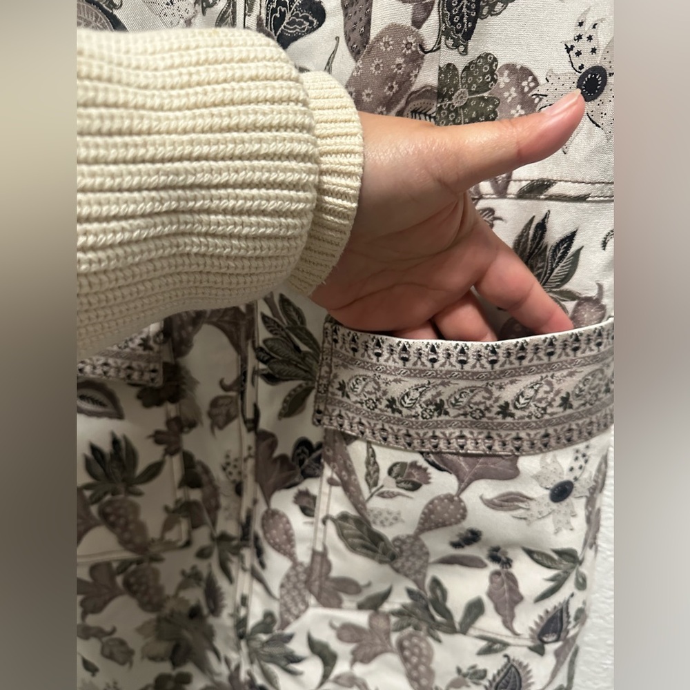 Tory Burch botanical print mikado dress 6 - Picture 2 of 8